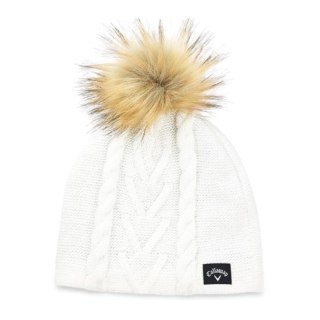 Callaway, czapka golfowa Pom Pom Beanie (damska, kolor kremowy)