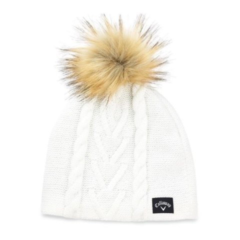 Callaway, czapka golfowa Pom Pom Beanie (damska, kolor kremowy)