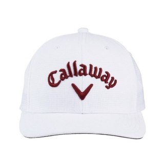 Callaway, Czapka golfowa Tour Performance Pro, (biała-czerwona, logo Chrome Tour, Elyte)