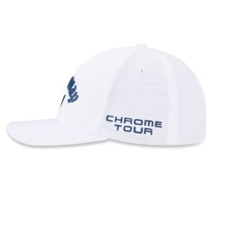 Callaway, Czapka golfowa Tour Performance Pro, (biało-granatowa, logo Chrome Tour, Elyte)
