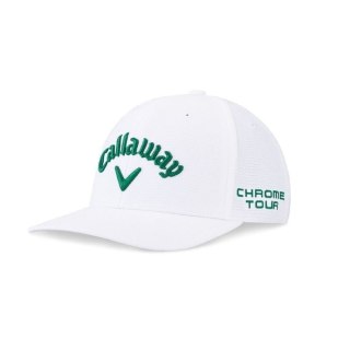 Callaway, Czapka golfowa Tour Performance Pro, (biało-zielona, logo Chrome Tour, Elyte)