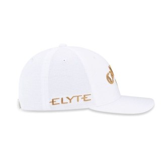 Callaway, Czapka golfowa Tour Performance Pro, (biało-złota, logo Chrome Tour, Elyte)