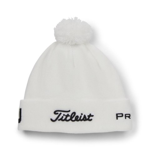 Titleist, czapka golfowa zimowa, Tour PomPom (biało-czarna) typ beanie