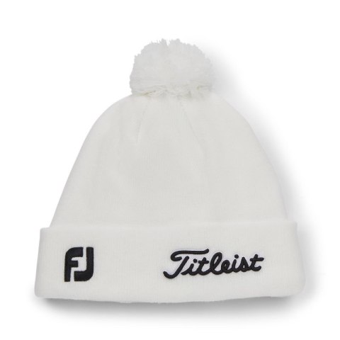 Titleist, czapka golfowa zimowa, Tour PomPom (biało-czarna) typ beanie