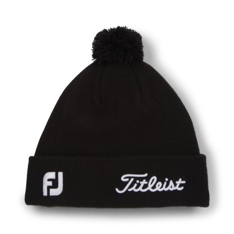 Titleist, czapka golfowa zimowa Tour PomPom beanie (czarno-biała) typ beanie Titleist, czapka golfowa zimowa Tour PomPom beanie (czarno-biała) typ beanie