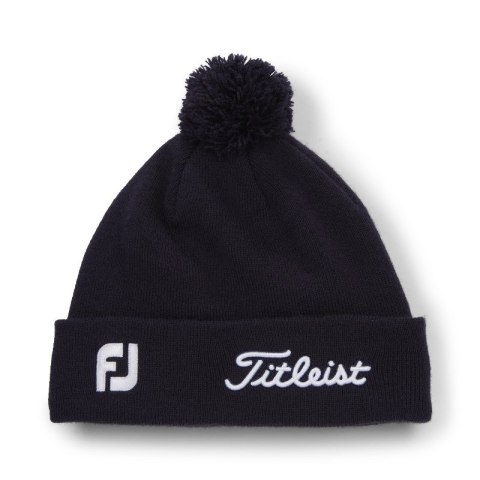 Titleist, czapka golfowa zimowa Tour PomPom beanie (granatowo-biała) typ beanie Titleist, czapka golfowa zimowa Tour PomPom beanie (granatowo-biała) typ beanie