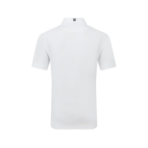 FootJoy, koszulka golfowa polo Stretch Pique Solid Athletic Fit, (męska, biała, rozm. L)