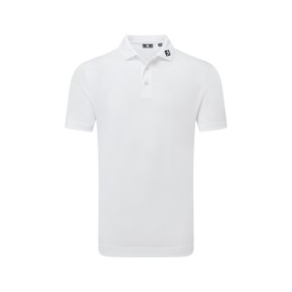 FootJoy, koszulka golfowa polo Stretch Pique Solid Athletic Fit, (męska, biała, rozm. M)