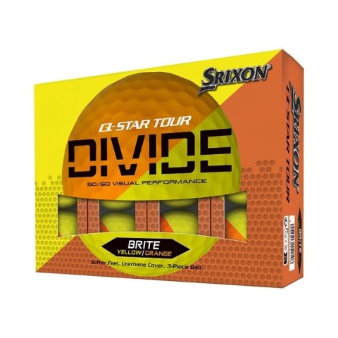 SRIXON, Piłki golfowe Q-STAR TOUR DIVIDE2 (żółto-pomarańczowe, 12 szt) SRIXON, Piłki golfowe Q-STAR TOUR DIVIDE2 (żółto-pomarańczowe, 12 szt)