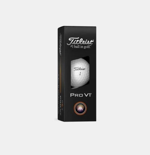 TITLEIST, Piłki golfowe PRO V1, RCT-Trackman (białe, 3 szt.) TITLEIST, Piłki golfowe PRO V1, RCT-Trackman (białe, 3 szt.)