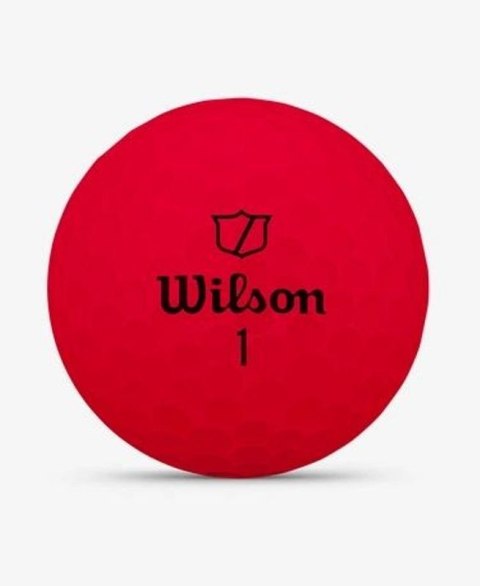Wilson, piłki golfowe Duo Soft, model 2025, kolor czerwony mat, 3 szt.