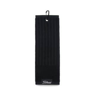 Titleist, Ręcznik do kijów golfowych Cotton Tri Fold (czarny, 40,5 x 40,5 cm)