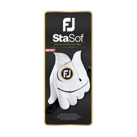FOOTJOY, Rękawica golfowa StaSof, skóra cabretta najwyzsza jakosc, FJ (biała, rozm. ML) FOOTJOY, Rękawica golfowa StaSof, skóra cabretta najwyzsza jakosc, FJ (biała, rozm. ML)