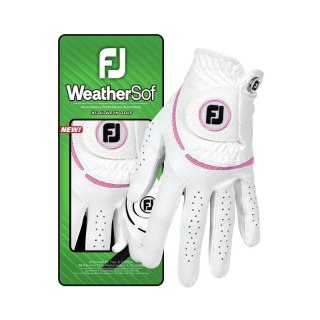 FOOTJOY, Rękawica golfowa WeatherSof, FJ (damska, biało-rozowa, rozm. ML)