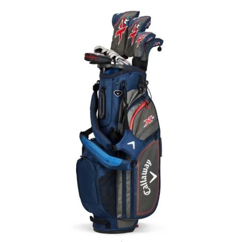 CALLAWAY, Zestaw kijów do golfa XR (12 kijów z torbą standbag/na nóżkach, szafty stalowe stiff, przedłużane), gracz leworęczny CALLAWAY, Zestaw kijów do golfa XR (12 kijów z torbą standbag/na nóżkach, szafty stalowe stiff, przedłużane), gracz leworęczny