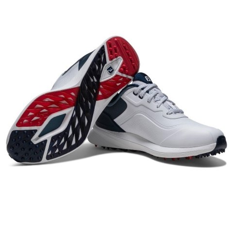 FootJoy, buty do gry w golfa, FJ PRO SL 26 (męskie, biało-niebiesko-czerwone), rozmiar 44,5