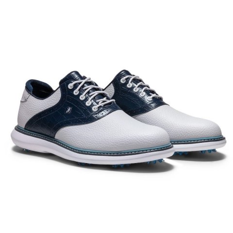FootJoy, buty do gry w golfa, FJ TRADITIONS 26 (męskie, biało-niebieskie), rozmiar 42