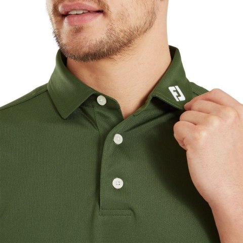 FootJoy, koszulka golfowa polo Stretch Pique Solid Athletic Fit, (męska, Khaki, rozm. XL)