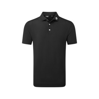 FootJoy, koszulka golfowa polo Stretch Pique Solid Athletic Fit, (męska, czarna, rozm. XXL)