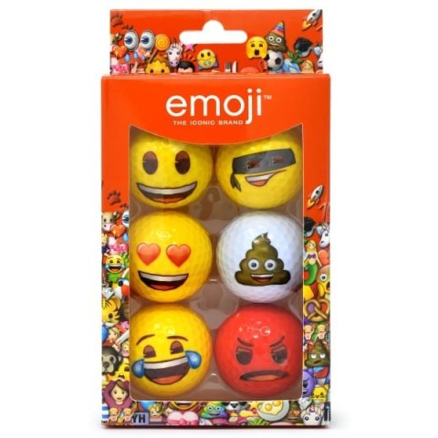 EMOJI, śmieszne piłki golfowe (6 sztuk)