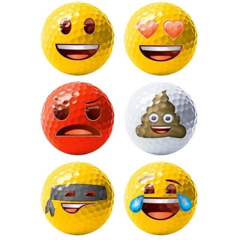 EMOJI, śmieszne piłki golfowe (6 sztuk)