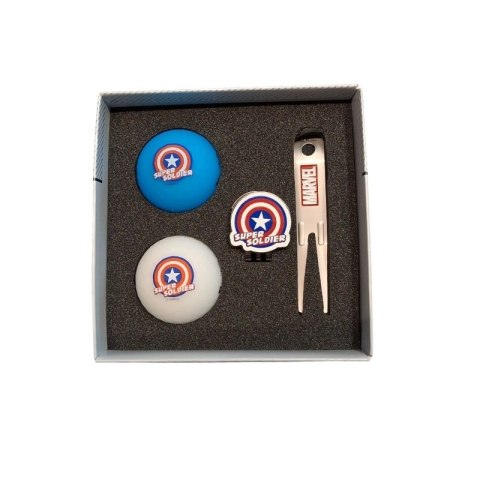 Volvik, Marvel piłki golfowe CAPITAN AMERICA, zestaw prezentowy