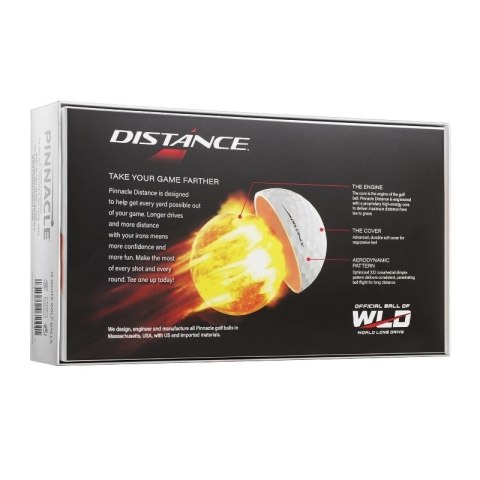 Pinnacle, piłki golfowe Distance, model 2025, kolor biały, 15 szt.