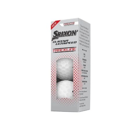Srixon, piłki golfowe Q-STAR ULTISPEED Trackline (białe z liniami do puttowania, 12 szt)