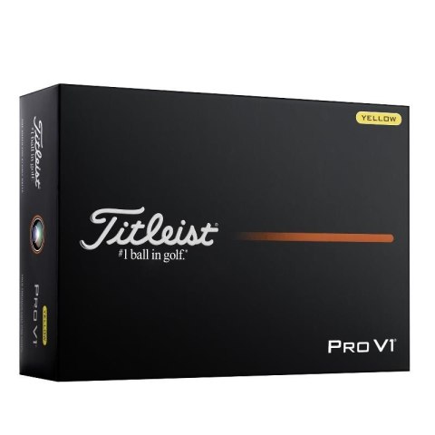 Titleist, piłki golfowe PRO V1 model 2025 (zolte, 12 szt.)