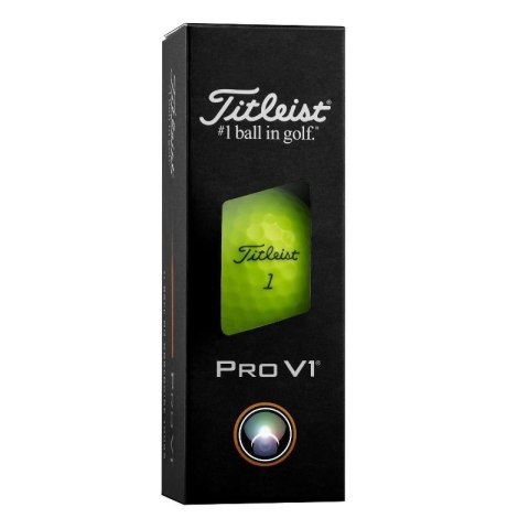 Titleist, piłki golfowe PRO V1 model 2025 (zolte, 3 szt.)