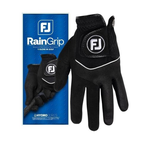 FootJoy, rękawica golfowa RainGrip MLH (rozm. S), czarna na deszcz, golfista praworeczny