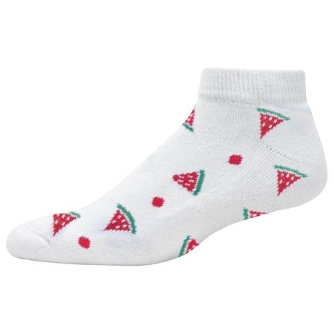 FootJoy, skarpety damskie ComfortSof Fruits typ stopki, białe, one-size, 3-pack