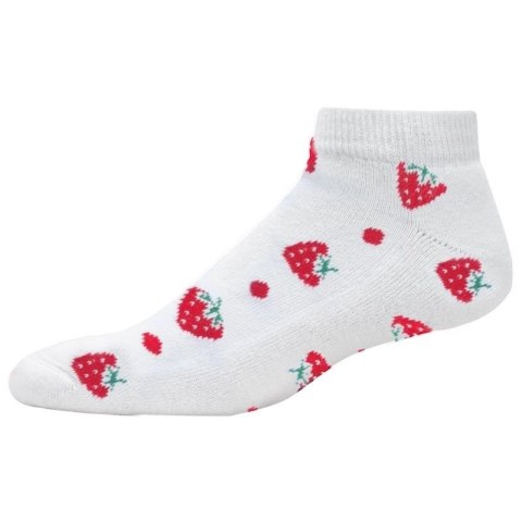 FootJoy, skarpety damskie ComfortSof Fruits typ stopki, białe, one-size, 3-pack