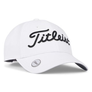 Titleist, czapka golfowa Players Perfomance z markerem, kolor biało-czarna