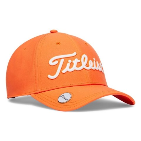 Titleist, czapka golfowa Players Perfomance z markerem, kolory pomarańczowo-biały