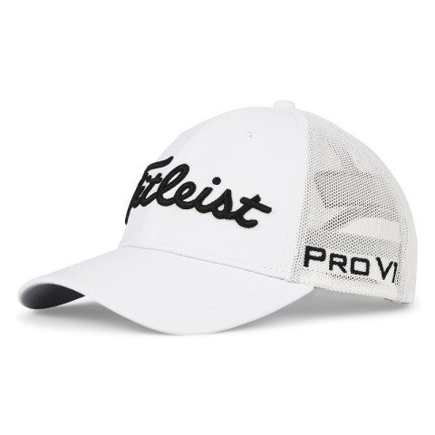 Titleist, czapka golfowa Tour Performance z siatką, koloru biało-czarnego