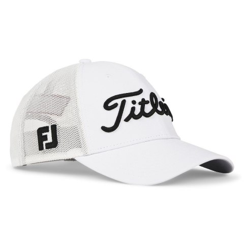Titleist, czapka golfowa Tour Performance z siatką, koloru biało-czarnego