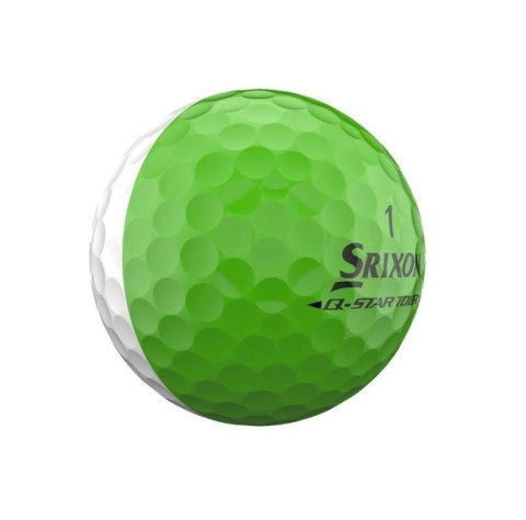 Srixon, piłki golfowe Q-STAR TOUR DIVIDE6, kolory biało-zielone, 12 szt