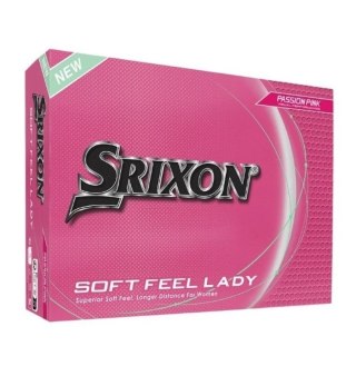 Srixon, piłki golfowe Soft Feel Lady, kolor różowy, 12 szt.