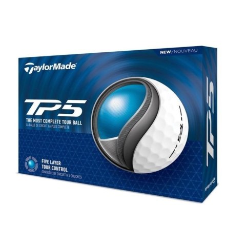 Taylor Made, piłki golfowe TP5, model 2026, kolor biały, 12 sztuk