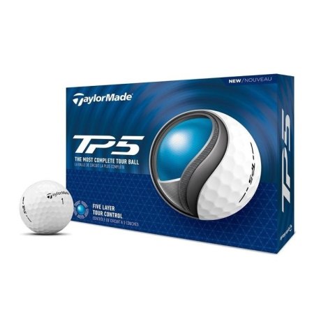 Taylor Made, piłki golfowe TP5, model 2026, kolor biały, 12 sztuk