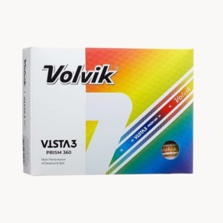 Volvik, piłki golfowe VISTA3 PRISM 360 z paskiem, typ stripe 360, 12 sztuk
