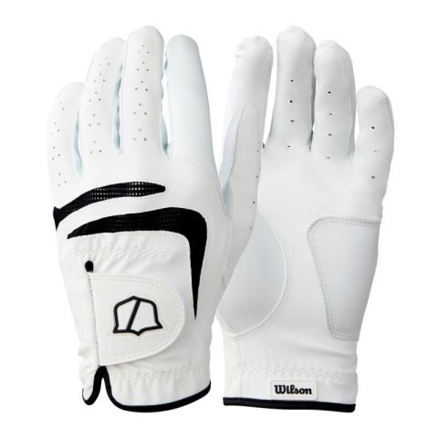 Rękawica golfowa Wilson GRIP PLUS 25, Męska RH, biała, rozm. M (golfista leworęczny)