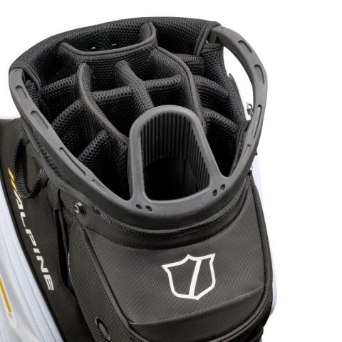 Wilson, torba golfowa Alpine (cartbag na wózek), czarno-biało-pomarańczowa