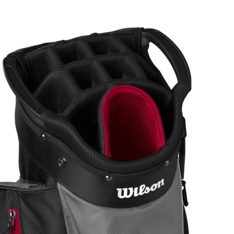 Wilson, torba golfowa Feather (cartbag na wózek), czarno-szaro-czerwona