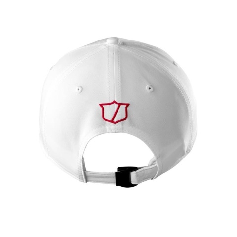 Wilson, czapka golfowa Pro Tour No Logo, kolor biały z czerwonym logo