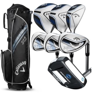 Callaway, zestaw kijów do golfa XJ-3 dla juniorów, 7 kijów z torbą na nóżkach, czarny, grafit set