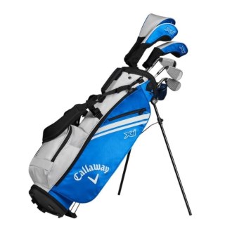 Callaway, zestaw kijów do golfa XJ-3 dla juniorów, 7 kijów z torbą na nóżkach, niebiesko-biały, grafit set