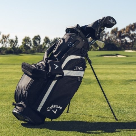 Callaway, zestaw kijów golfowych CALLAWAY XR-26 (12 kijów z torbą standbag, czarno-srebrna, szafty grafitowe, regular, leworęczn
