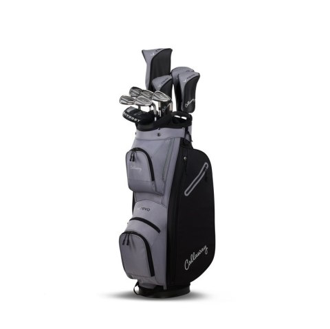 Callaway, zestaw kijów do golfa REVA 26, damski, 10 kijów z torbą cartbag kolor czarno-srebrny, grafit set